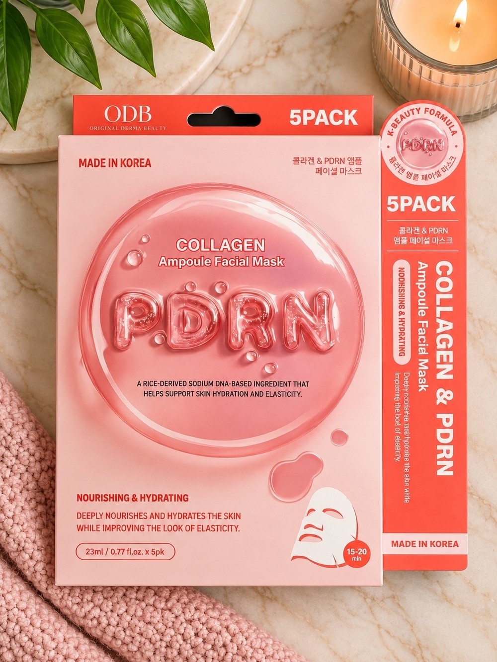 ODB Collagen Ampoule Facial Mask (5-Pack)